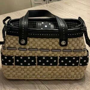 Brighton straw satchel, like new. Used once
